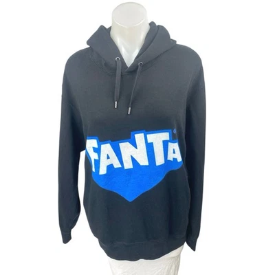 NUEVO Uniqlo Negro Azul Fanta Coca Cola Sudadera con Capucha Tejido Sudadera Top Talla L Foto 1 de 4