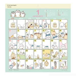Calendario de Pared Chiikawa 2026 Impresión Artística Japón Diseño de Cómic 14x13 pulgadas Estilo Japonés - Imagen 1 de 24