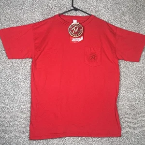 T-shirt Marlboro vintage uomo XL rossa tasca sigarette anni 90 cucitura singola nuova - Foto 1 di 9