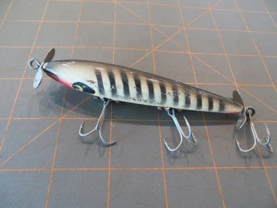 Винтажный деревянный Smithwick дьявола лошадь - черные полосы и белый - 4 дюйма - Изображение 1 из 4