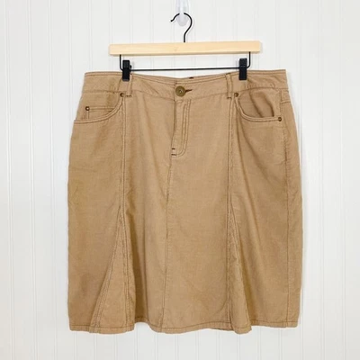 Falda de pana tostada vintage de moda Bug para mujer talla 20W Y2K Preppy ecuestre Foto 1 de 4