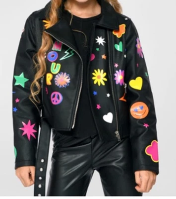 Hannah Banana Little Girls Moto Jacket Vegan Leather Size 5 (Rare Find) - Image 1 of 4