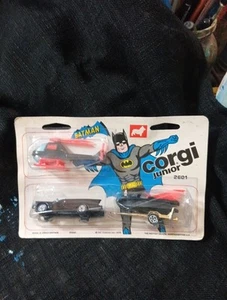 1976 Corgi Jnr. Batmobile, Boat,Trailer And Batcopter Sealed Mettoy Co.,DC... - Picture 1 of 12