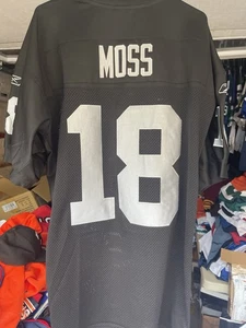 100% Authentic Reebok Randy Moss Jersey OAKLAND LV RAIDERS SZ52-New No Tags! - Picture 1 of 7