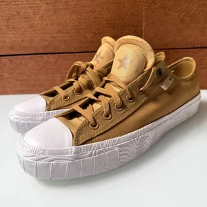 Zapato con cordones Converse Chuck Taylor Alt Star para mujer talla 12 TOP bajo amarillo mostaza - Imagen 1 de 7