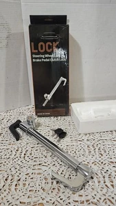 Blocca Freno Volante Universale Antifurto Doppio Gancio Auto Frizione Pedale Blocca - Foto 1 di 5