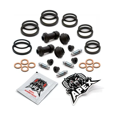 Honda GL1800 Goldwing 1 2001 Front Brake Caliper Seal Kit Rebuild Set Non ABS Foto 1 de 4