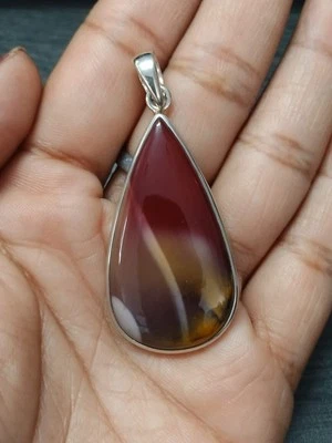 Ciondolo a goccia in argento sterling 925 massiccio con pietra preziosa... - Immagine 1 di 4