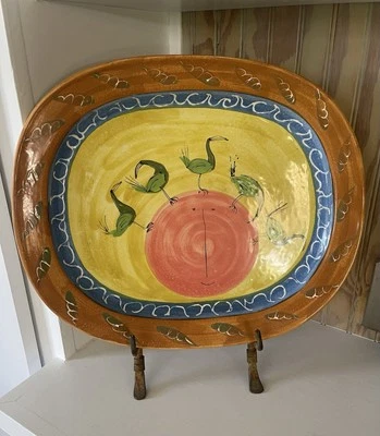 Bandeja de cerámica mexicana vintage estilo Picasso PACO PADILLA Foto 1 de 4