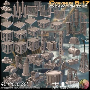 Drill Site Terrain Scenery Diorama Sci-Fi DND AOS RPG Dwarf Deep Rock Grimdark - Picture 1 of 68