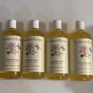 Crabtree & Evelyn Summer Hill Bath & Shower Gel 500mL 16.9 Fl Oz Lot Of 4 NEW - Picture 1 of 3