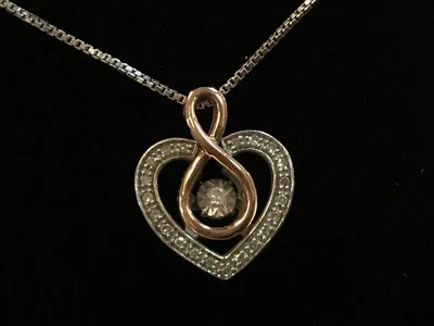 Kay Jewelers 925 Silver 10k ZEI Diamonds in Rhythm Necklace Pendant 1/8 ct Set - Image 1 of 4