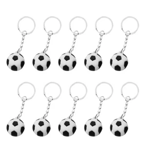 10 Pcs Football Keychain Lovers Ring Hanging Pendants Mini Soccer - Imagen 1 de 12