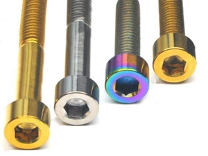 M10x25mm/30mm/35mm/40mm/65mm/70mm Paso 1.5mm Columna Cabeza GR5 Pernos Titanio - Imagen 1 de 4