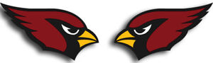 Arizona Cardinals Logo Mirrored Vinyl Decals / Stickers (Set of 2) 🏈