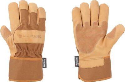 Guantes de trabajo Carhartt para hombre con puño de seguridad de cuero de grano aislado Foto 1 de 2