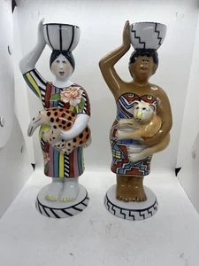 Rare HTF Pair Of Villeroy & Boch Benedikt Candlesticks Candle Holders EUC - Picture 1 of 20