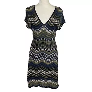 Abito tubino donna Missoni Chevron in maglia all'uncinetto a spina di pesce taglia 46 USA 10 - Foto 1 di 10