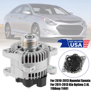 Alternator for 2010-2013 Hyundai Sonata 11-13 Kia Optima 2.4L 37300-2G150 11491 - Picture 1 of 15
