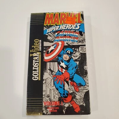 Marvel Super Heroes Captain America Vol 1 VHS 1991 US Goldstar FACTORY SEALED - Image 1 of 3