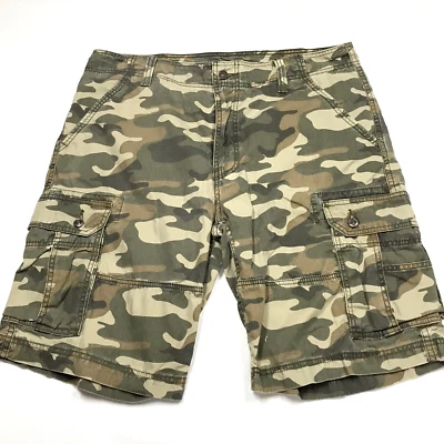 Pantalón Corto Carga LEVIS Camuflaje Hombres 38 BDU Verde Militar Selva Grunge Patín Playa  Foto 1 de 4