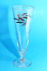 Mid Century Beer Glass Pilsner Clear Gold Wheat Tall MCM Vintage Retro