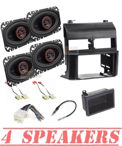 Cerwin Vega 4x6" Speakers + Double DIN Radio Install kit For 1988-94 GM C/K 1500 - Picture 1 of 3