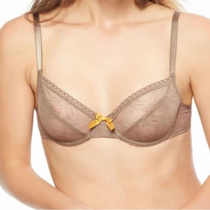 Passionata Enjoy Damen ungepolsterter BH mit Bügel und Spitze Farbe Bronze Khaki