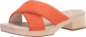 Sanctuary Women Ballad Slide Sandals Lively Cross Strap Block Heel Orange Size 5 - Picture 1 of 8