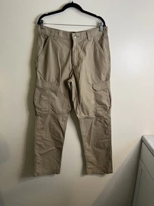 Carhartt BN200-M Rugged Flex Mens 34x32 Tan Relaxed Fit Workwear Pants - Picture 1 of 9