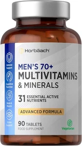 Multivitamin Tablets for Men 70 Plus | 90 Count | with 32 Essential Vitamin and - Picture 1 of 4
