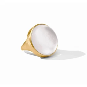Julie Vos Solara Statement Ring - Gold - irisierender klarer Kristall - Größe 7 - Bild 1 von 10