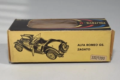 B75 1:43 SCATOLA VUOTA ORIGINALE PER POLITOYS 532 ALFA ROMEO GS ZAGATO EXC. C... - Immagine 1 di 4