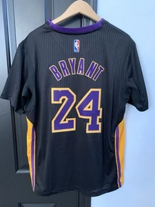 Lakers Kobe Bryant Hollywood Nights Sleeves Jersey Size Large NBA Adidas LA - Picture 1 of 5