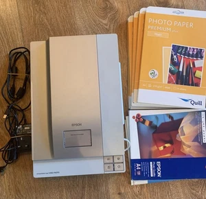 Epson Perfection V350 Photo Film Negative Scanner , COMES WITH PSU & photo paper - Picture 1 of 24