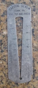 🗽VINTAGE KAPITALSCHRAUBE STANDARDSCHRAUBE & DRAHTMESSGERÄT - Bild 1 von 8