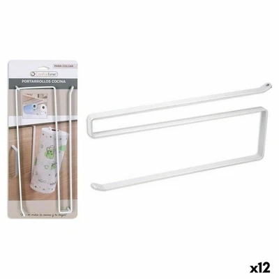 Portarotolo di Carta da Cucina Confortime Bianco Metallo 26 x 10 x 1,3 cm [12 - Immagine 1 di 4