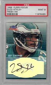 1999 Fleer Focus "Fresh Ink" Duce Staley PSA9 PSA - Bild 1 von 2