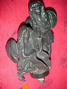 Antique Statue Victorian Angels Metal Sculpture Antique Art Nouveau Clock Topper - Picture 1 of 3