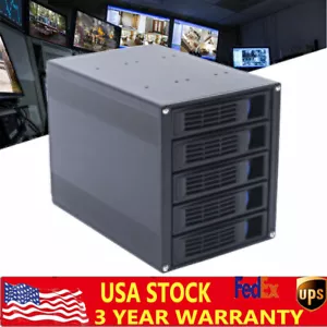 HDD Enclosure Hot Swap Cage 5-Bay 3 x 5.25" Drive Bays 5x SATA 3.5"/2.5"Sas HDD - Picture 1 of 15