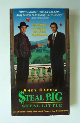 Steal Big, Steal Little VHS 1995 Andy Garcia Alan Arkin Rachel Ticotin Ex-Rental Foto 1 de 4