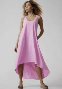 New Athleta Tent Dress XL Presidio High Low Sleeveless Quartz Pink Racerback - Picture 1 of 15