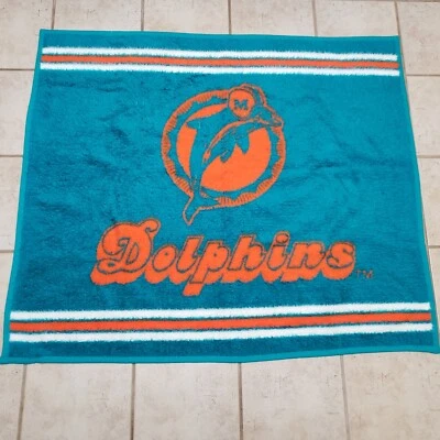 Manta de Colección Miami Dolphins Biederlack of America NFL Hecha en EE. UU. Años 90 Foto 1 de 4