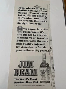 1964 Jim Beam From Alaska To The Gulf Of Mexico Whiskey ad - Picture 1 of 1