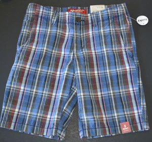 Boy's Arizona Blue & Gray Chino Shorts Adjustable Waist Regular & Husky Sizes - Picture 1 of 4