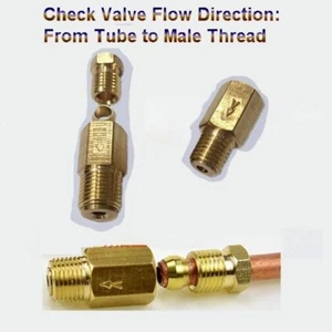Válvula de retención de compresión tubo OD de 6 mm a 1/8" NPT macho - Imagen 1 de 1