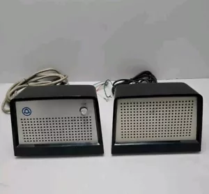 Vintage Western Electric Bell System 760A And 107B Black Telephone Speakers - Picture 1 of 9
