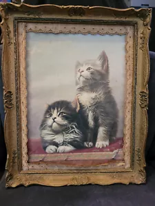 Ölgemälde Katzenkinder, vintage - Bild 1 von 24