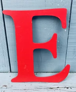 Vintage Salvaged Red Gothic Metal Letter ‘E’ Advertising, Reclaimed, Shop, Pub - Picture 1 of 3