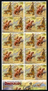 2013 Australia Dinosaurs Booklet Of 20 X 60c S/A Mint Never Hinged, Folded - Imagen 1 de 1